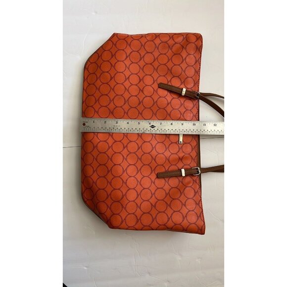 Nine west orange handbag tote beach baglarge multipurpose - Picture 8 of 11